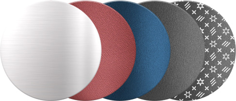 Discos naturais e pintados